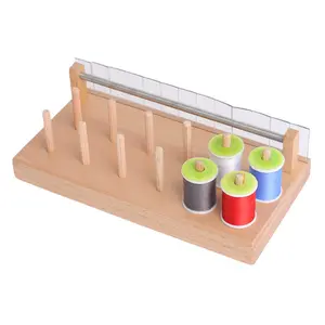 Kylebooker Wooden Fly Tying Spools Thread Holder Stand, Thread Organizer for Fly Fishing Tying Materials