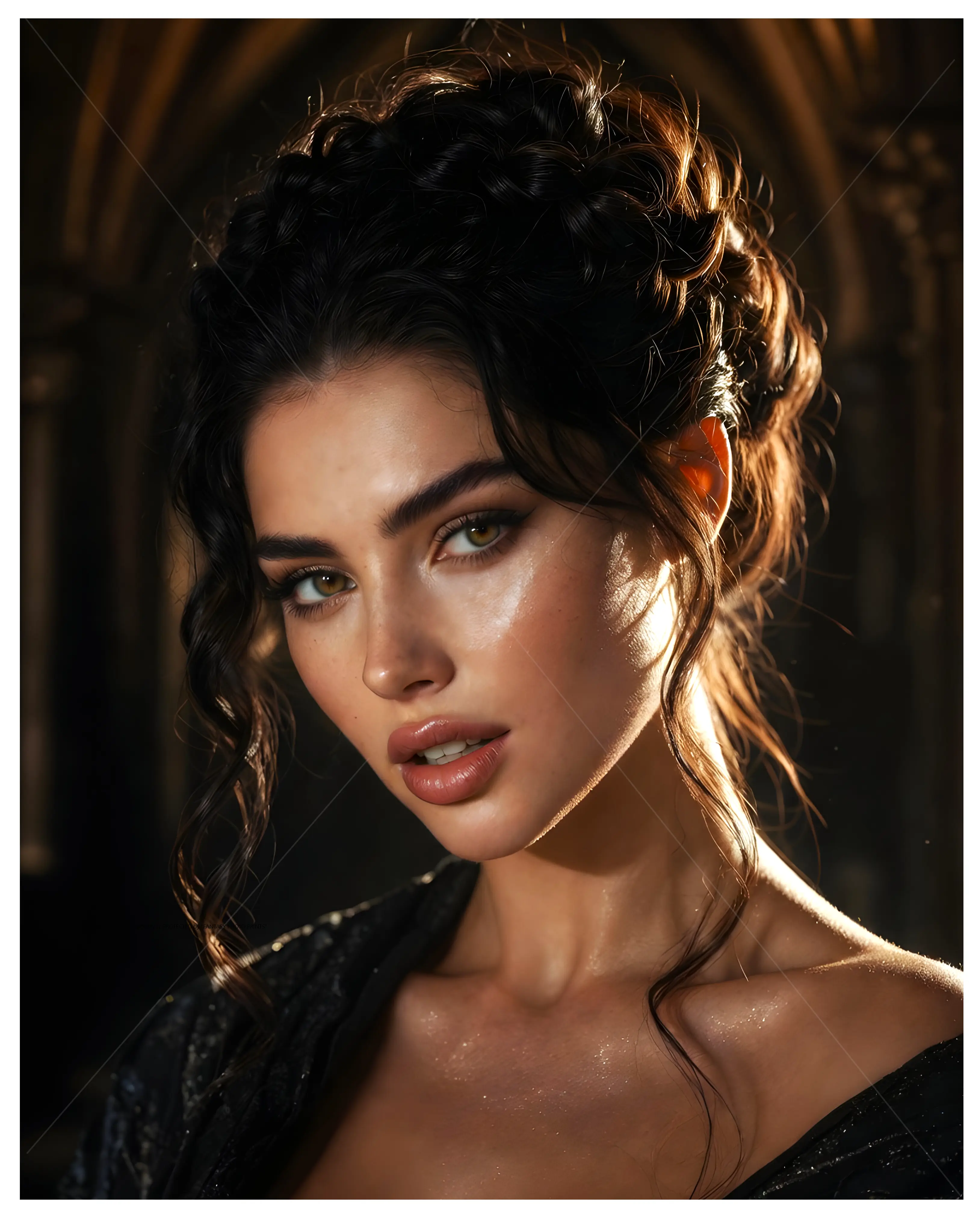 8x10 Photo Art Print Woman Photograph Semi-Gloss Brunette Female Model Portrait #95492