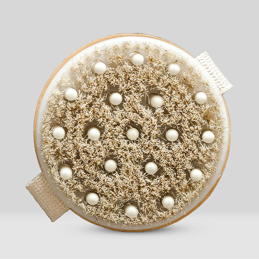 QUEEN OF THE THRONES Bamboo Body Brush, Exfoliating Bath Brush for Personal Care Bathing Needs