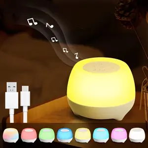 LED Noise Night Light, Yoga Relax Sound Machine, Sleep Aid for Bedroom, 10 Soothing Sounds, Rgbw, Adjustable Volume, USB Charging