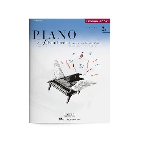 USED Book - Piano Adventures: Lesson Book - Level 2A, 2nd Edition | Beginner Piano Method | Learn Eighth Notes Chords and Sight Reading | Sheet Music Songbook for Early Learners | Faber Piano Book for Kids by Nancy and Randall Faber (Paperback) - english