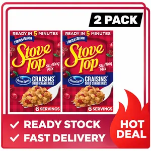 2 Packs Stove Top Cranberry Stuffing Mix, 6 oz Box – Limited Edition Holiday Stuffing with Dried Cranberries, Easy Microwave or Stovetop Side Dish