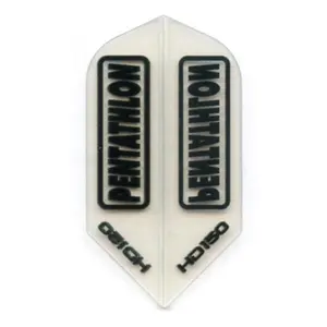 Pentathlon HD 150 Slim White Flights - Original Design with Black Text and Features