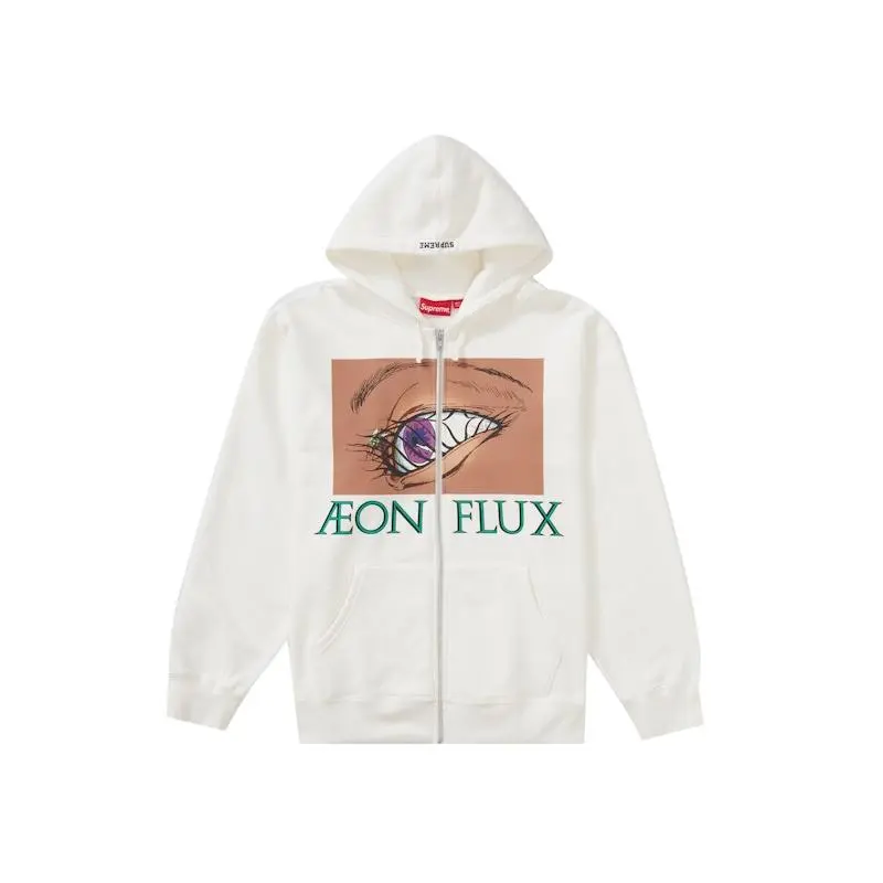 Supreme Men's Aeon Flux Zip Up Hooded Sweatshirt White, from StockX