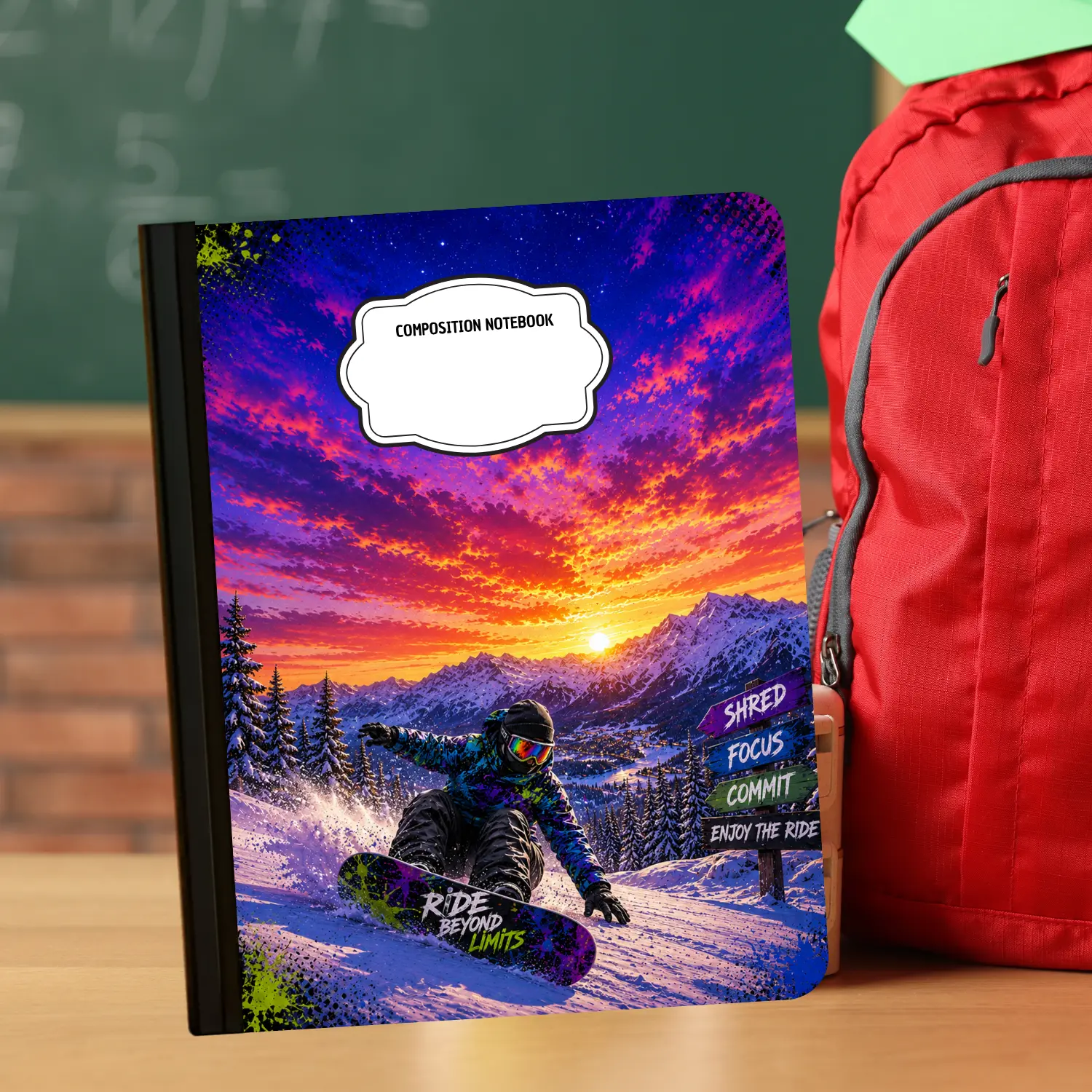 Composition Notebook - Snowboarding