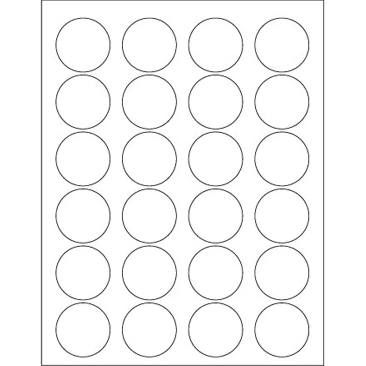 212 MAIN Circle Shape Laser Labels, 1.625 in., 2400-Count Pack, Laser Printer Compatible, Permanent Adhesive, Label Sticker, Self Adhesive Label