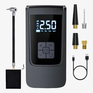 Portable Car Tire Inflator Pump 150PSI Digital Display Air Pump with LED Lighting, Wireless USB-C Rechargeable, Compact & Lightweight for Bike, Car & More