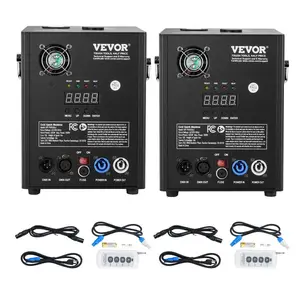 fathersdaygift VEVOR Cold Spark Machine, 2 Pack 500W Output Fireworks Controllers, 6.6-13ft Adjustable Height, with Advanced DMX System, LED Screen, Portable Handle, Aluminum Alloy for Stage DJ Wedding Event, Party