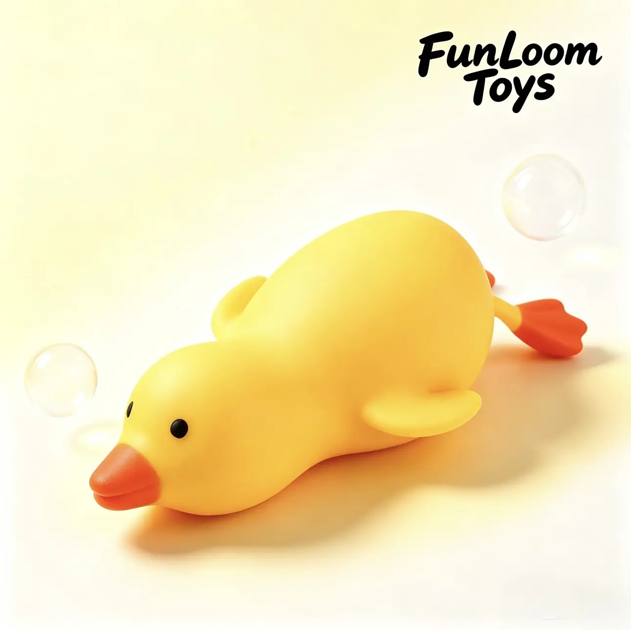 New Jumbo 33cm Prone Duck Stress Relief Toy, Squeezeable Slow Rebound Squishy Duck Fidget Sensory Toy, Soft Stretch Squeezy Stress Ball, Perfect Gift for Adults, Boys & Girls
