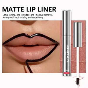 Matte Long-Lasting Lip Liner, Waterproof, Smudge-Proof, Non-Sticky, Moisturizing, High Pigmentation, Easy Application and Removal, Suitable for All Skin Types