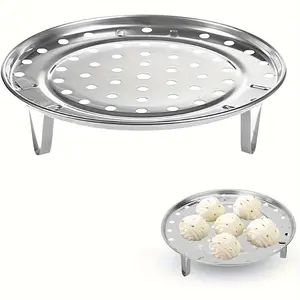 Steamer Rack, Stainless Steel Steamer Rack with Detachable Legs for Steaming Trays, Suitable for Steamer Cookware and Pressure Cooker Canning Round Pot Steaming Tray