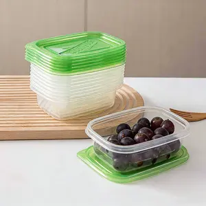 10pcs food storage container, Produce Storage Containers, Multi-purpose and Reusable, Stackable Plastic, Sealed Lunch Box, Suitable for Meats, Fruits, Vegetables, Kitchen Storage and Packaging, Microwave Heated Bento Box, with Lid, Freezer Safe