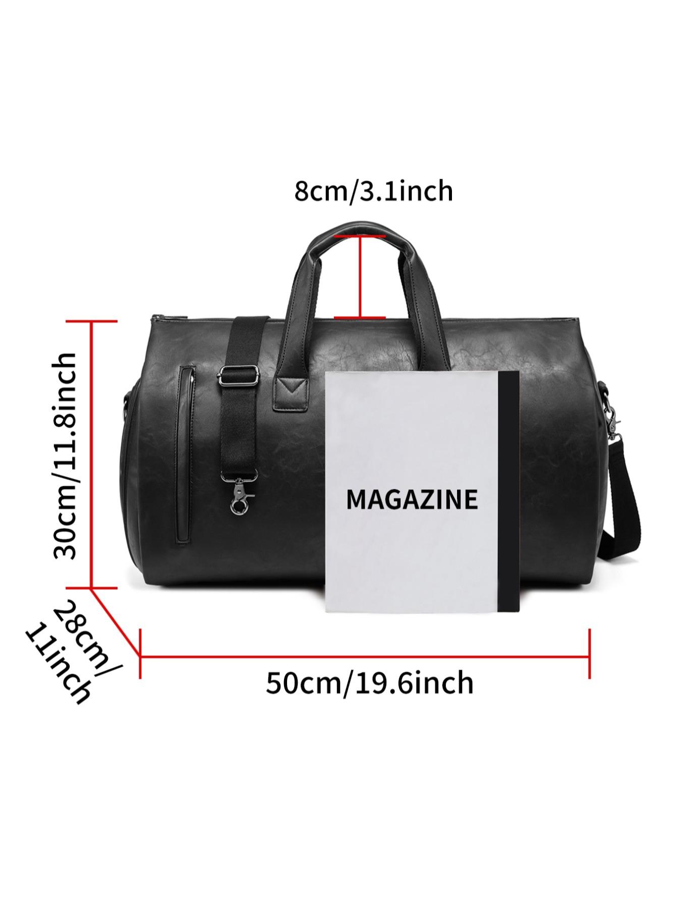 1 Piece Men's Business Trendy Large Capacity Travel Bag, Vintage Casual Zipper Duffel Bag for Work & Business, Carry on Weekender Bag for Outing & Holiday & Travel, Durable Duffels