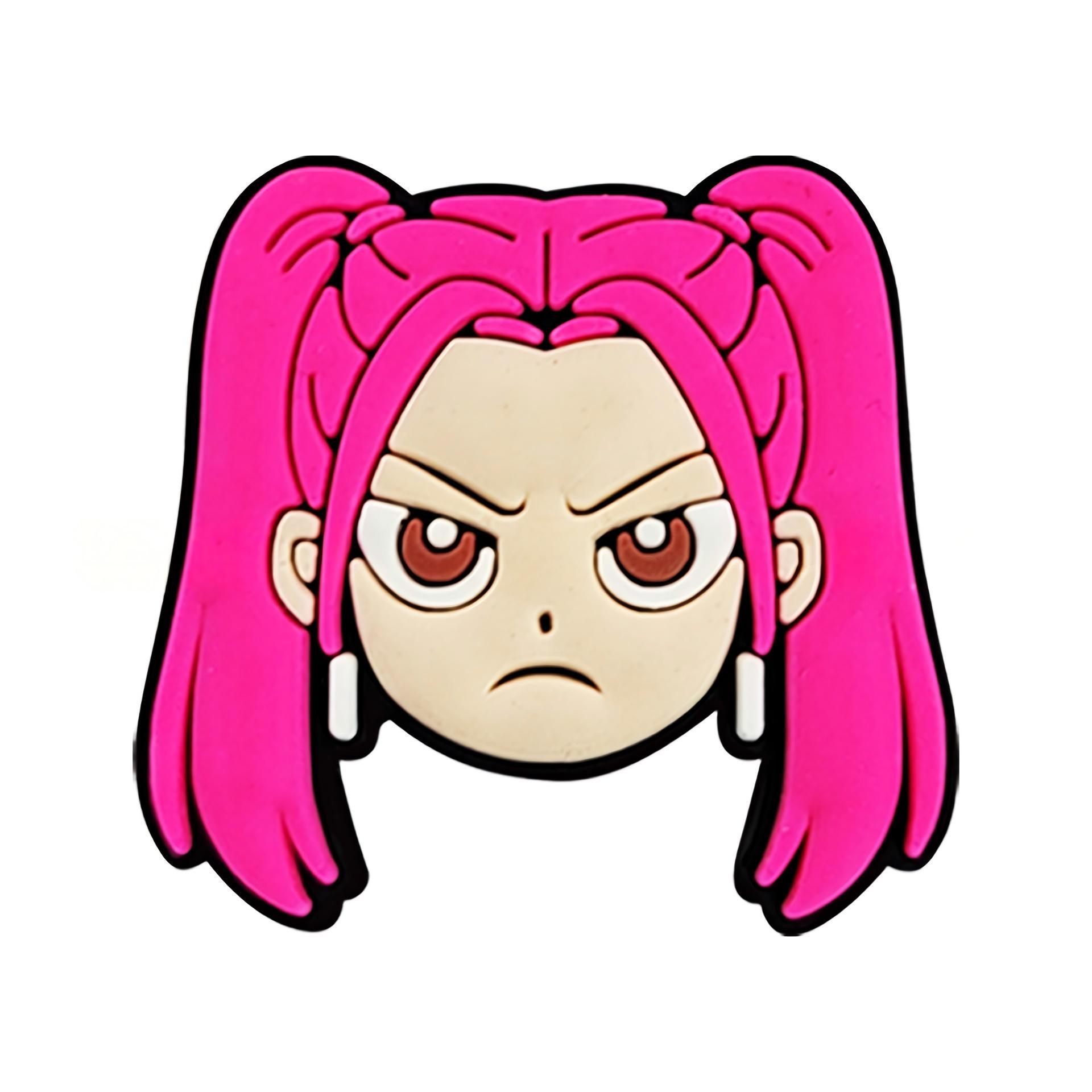 Trendy "Demon Hunter" Series PVC Shoe Charms — 23-Piece Set of Cartoon Soft Rubber Shoe Accessories; Cute Shoe Buckles Suitable for Various Occasions