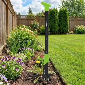 4-Claw Raise Weed Puller Tool – 40 Inch Long Ergonomic Handle – Easy Eject Manual Weeder for Garden, Lawn, Patio, Outdoor Root Removal – Durable Construction