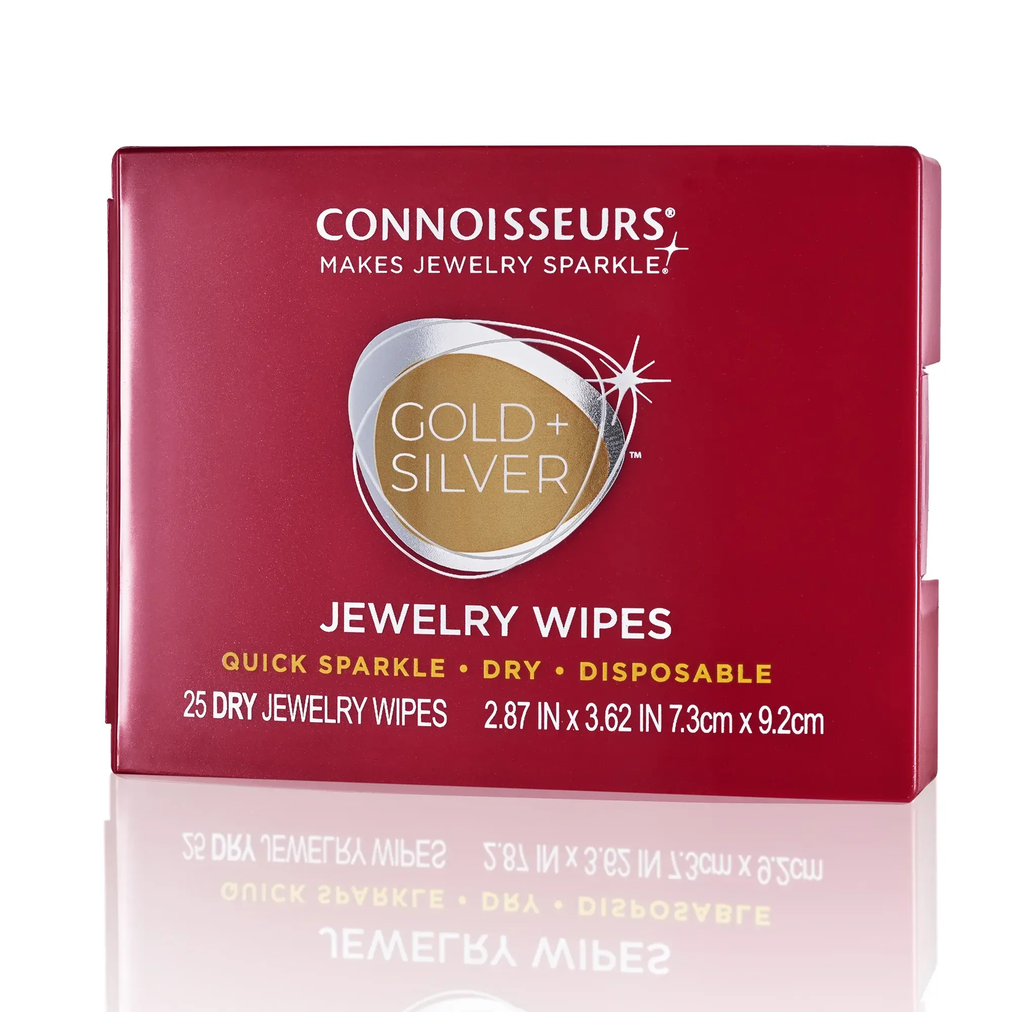 Connoisseurs Jewelry Cleaning Wipes, Gold & Silver, 25 Count