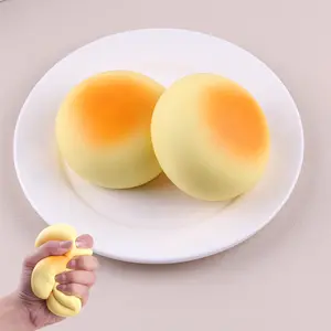 2 Pcs Squishy Slow Rising Toys for Kids Bread Foam Food Dinner Roll Stress Squishes Cute Squeeze Toy Soft & Fun