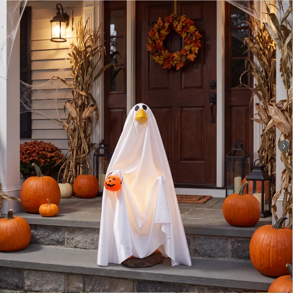 Halloween Porch Goose Outfit for 23" Porch Goose Statue Including Witch Goose Clothes and Witch Tassel Hat,Purple Halloween Goose Clothing,Lawn Porch Goose Costume for Yard Lawn Outdoor Garden Art Patio Statue Holiday Decor