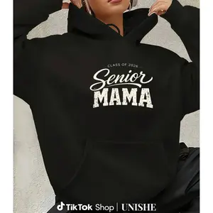 Retro Distressed Senior Mama Hoodie – Class of 2026 Proud Graduation Parent Wear