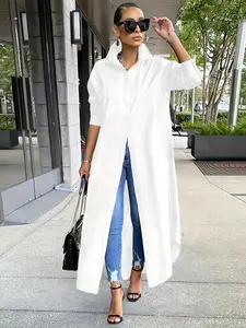 Long-sleeved Casual Shirts And Dresses With Multiple Wear Methods.