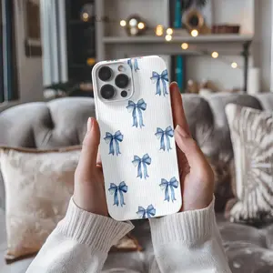 Coquette Bow Phone Case, Dainty Bow iPhone Case, Soft Girl iPhone - Monogrammed Tough iPhone 16 Pro Max Case | Durable Protection