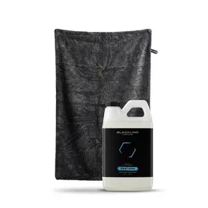 BLACKLINE Drying Towel Care Bundle – Twisted Loop Drying Towel Bundle with Restore Microfiber Detergent for Streak-Free Drying and Towel Care