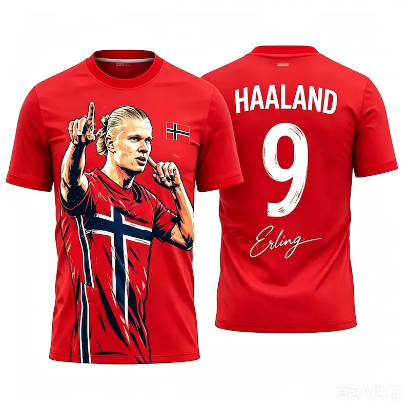 2026 Norway Haaland #9 Soccer Jersey Football Shirt Norway Fan Jersey Men Women Sports Tee