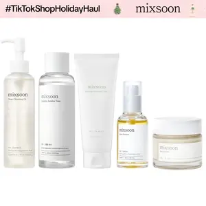 [mixsoon Official] Glass Skin Essential Skincare Routine Set - Vegan Cleanser, Foam, Moisturizer for Tired & Dehydrated Skin, Deep Glow & Smooth Care