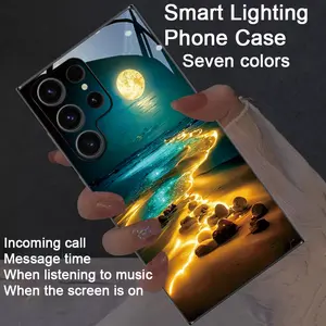 Colorful intelligent voice controlled luminous phone case suitable for S26Ultra/S25Ultra/S24/S22Ultra/S23Ultra/S21Ultra/S20Ultra/S10+/S9+/S10 5G/Note20Ultra/Note10+/Note8/Zfold 7/Zfold 6/Z Flip7/Z Flip6  Intelligent luminous voice controlled phone case -