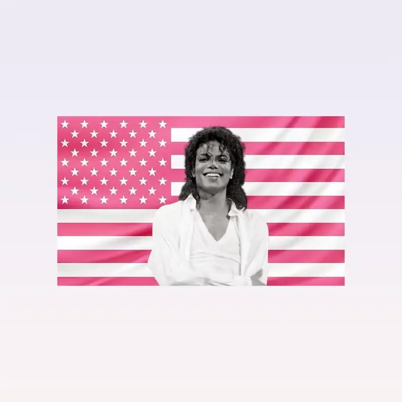 MJ Pink American Flag Tapestry
