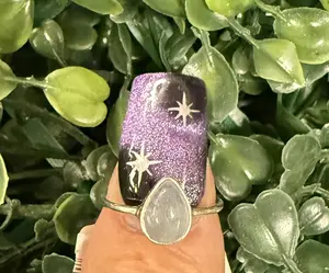 Aquamarine Teardrop Ring Size 8