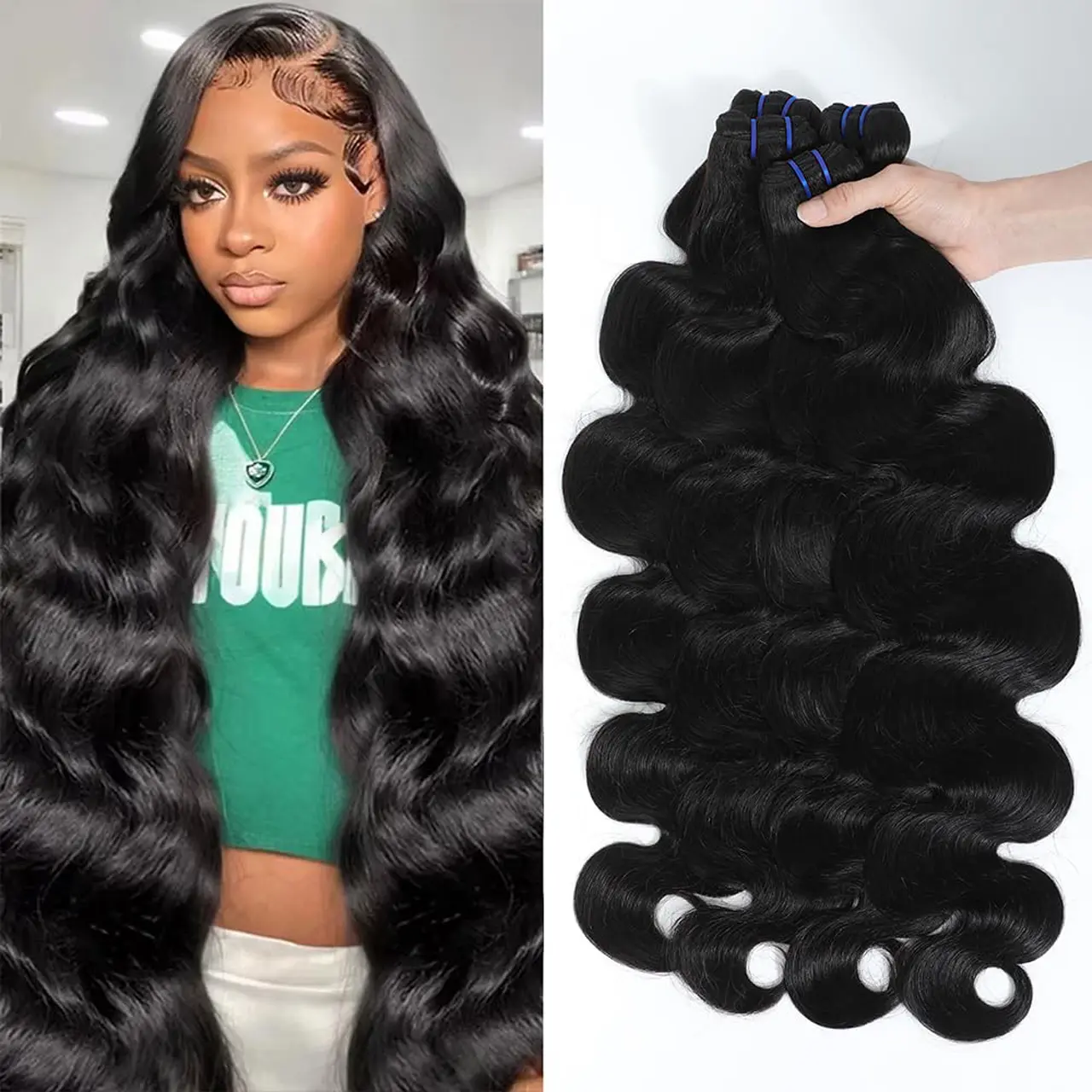 Charmanty Hair  100% Human Hair Raw Quick Weave 1 3 4 Bundles Hair Extension  Unprocessed Natural Virgin Ponytail  Silky Straight/ Body Wave Bundles #SummerWins#DealsForYouDays#TikTokDealsForYouDays