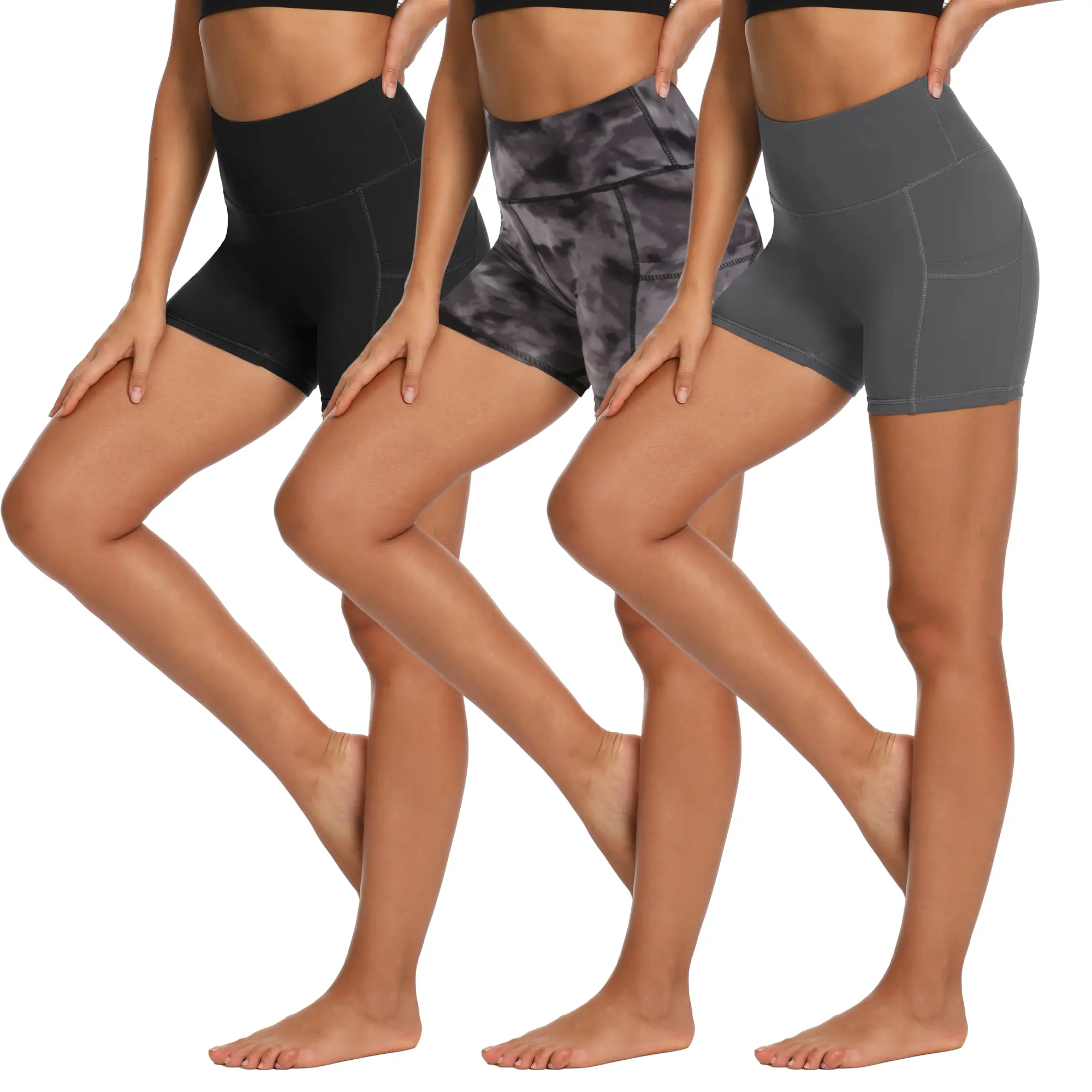 Black/ Black Tie Dye/ Dark Grey 5inch