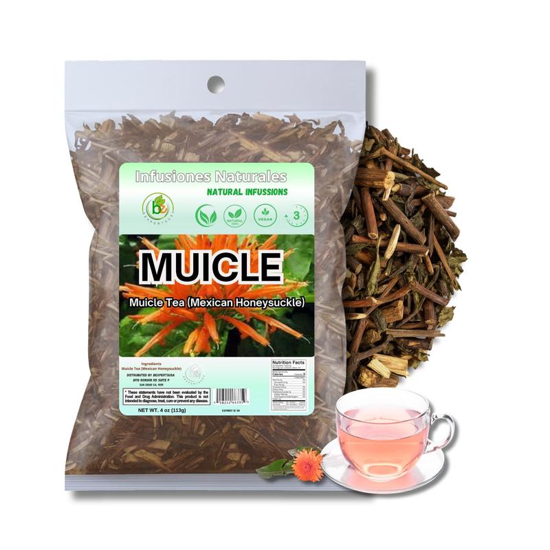VIRAL Muicle Té (Mexican Honeysuckle Herbal Tea) - 4 oz - 100% Natural, Vegan, Non-GMO, Infusiones Naturales, Caffeine-Free Loose Leaf Tea - Traditional