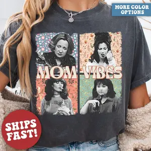 Mom Vibes Shirt, Funny Mom Life Shirt, Retro Mother Shirts, Mother's Day Gift, Cool Mom Gifts