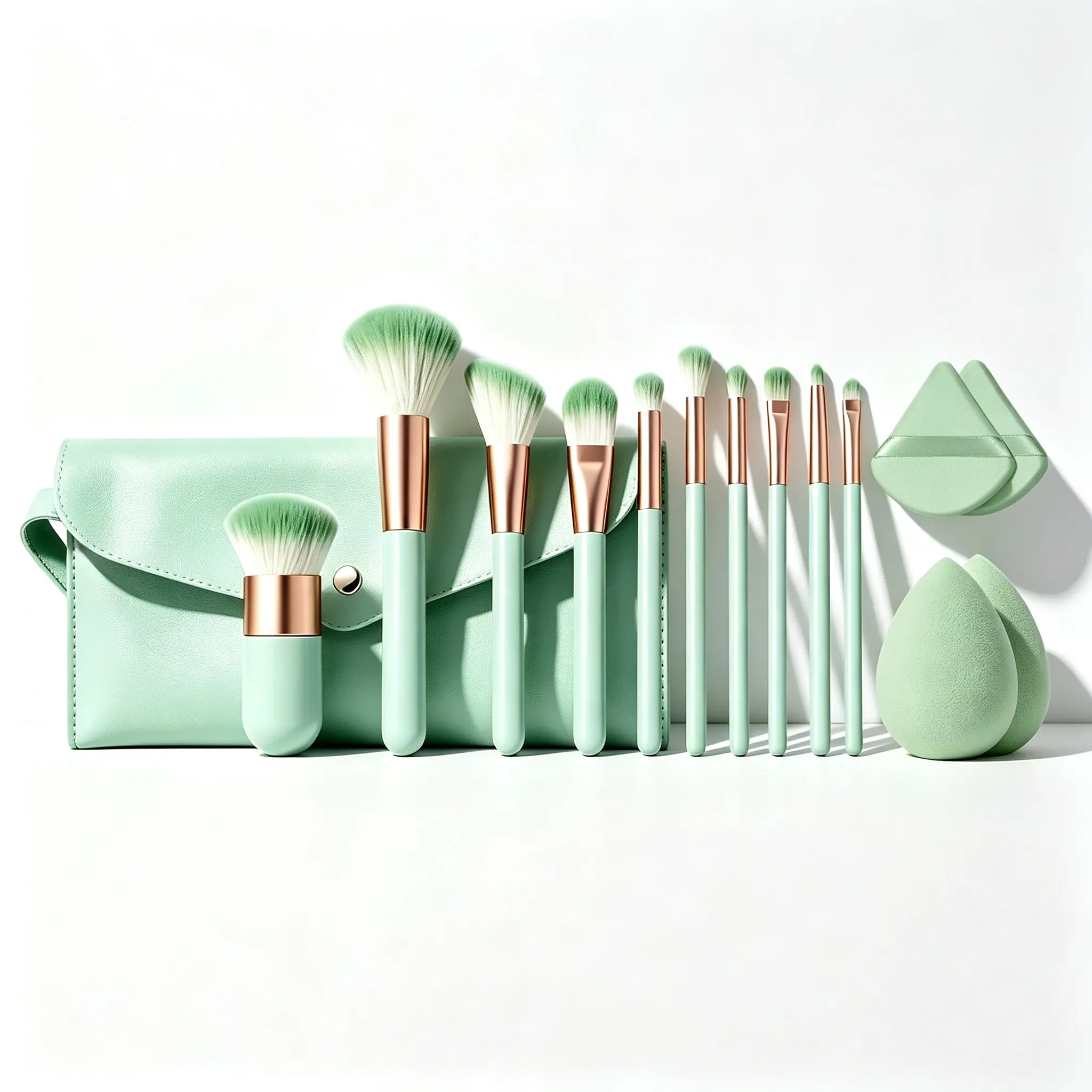 Makeup Brush Set, Soft Fluffy Makeup Brushes & Puff for Foundation, Powder, Concealers, Eye Shadows, Blush, Makeup Accessories for Beginners