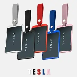 YAYA GOODS Key Card Protector Case for Tesla Model 3 Model Y, Aluminum Alloy Protective Frame Bezel Key Card Cover Holder Tesla Accessories