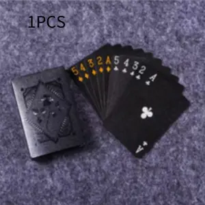 Luxury Gold Foil Poker Cards, Waterproof Matte Plastic, Complex Design, Perfect for Collectors & Table Games, Christmas Halloween Decorations, Playing Cards