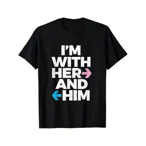 Experience Ultimate Comfort with Stylish AllSeason 100Percent Cotton Polyamorous Throuple TShirt for Men