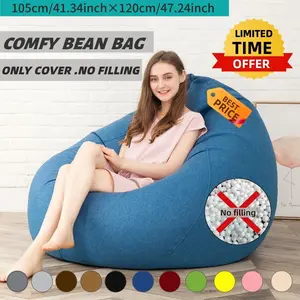 Lazy Boy Bean Bag Cover Only, Portable Hammock Design, Side Pocket & Handle, Durable Fabric, Indoor Outdoor Use, 11 Colors Available