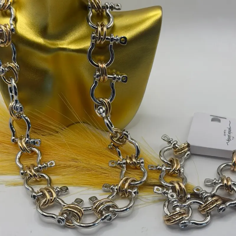 Mixed Signals Bold Link Necklace Set