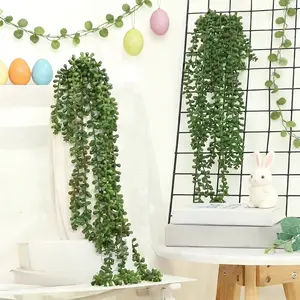 Realistic Succulent Hanging Plants, Faux Pearl String Greenery, Artificial Teardrop Plant, Home & Garden Decor, Indoor/outdoor Use