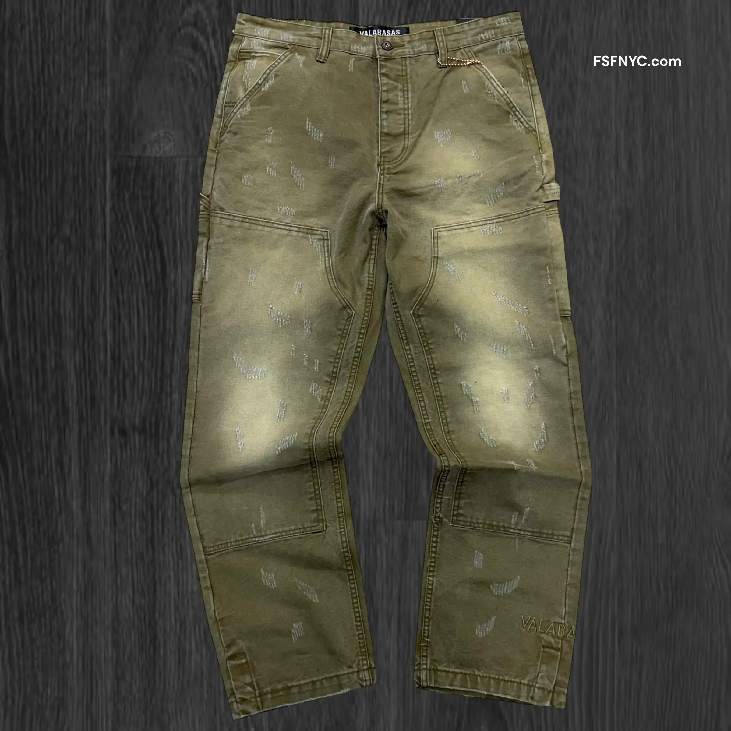 Valabasas - Straight Fit Carpenter Denim  - Olive - 1008