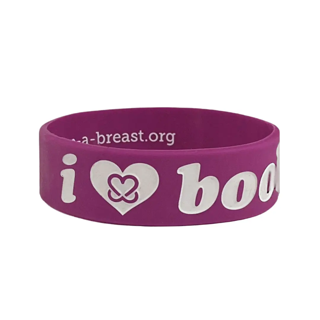 i love boobies! Classic Bracelet - Grape (Purple / White)