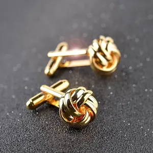 Ornaments Fried Dough Twists Cufflinks Sleeve Nails Hollow Cufflinks Men's Shirt Cufflinks