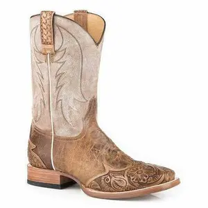 Men's Stetson Diego Leather Boots Handcrafted Tan