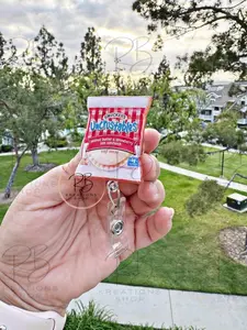 Strawberry PB sandwich Badge reel Food badge reel  Badge Reel  Hospital Staff  Nurses  Retractable  Interchangeable