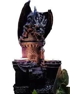 The Armored Kingdom Dragon's Fury Flameforge Candle Holder with 2 Candles 16 Inch Fantasy Decor for Home & Medieval Ornaments 16 Inch Tall Fantasy Decoration Accessories