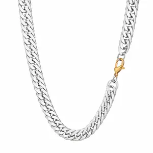 6 Cut Double Chain Necklace, 13.5mm
