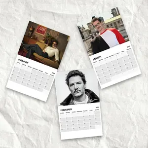 Pedro Pascal 2026 Calendar, Funny Celebrity Wall Planner, Pedro Pascal Fan Gift for Her, Celebrity Crush Merch, Holiday Gift Idea